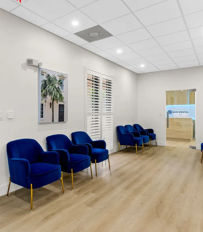 Comfortable waiting room at Sepe Dental in Delray Beach, FL